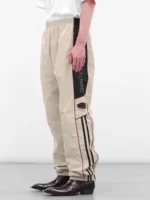 Cream Nylon Stripe Joggers