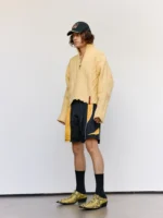 Beige Cream Wool Cropped Cable Half Zip