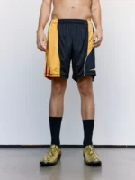 Black & Gold Poly Collage Football Shorts