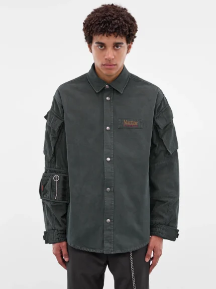 Green Cotton Utility Shirt