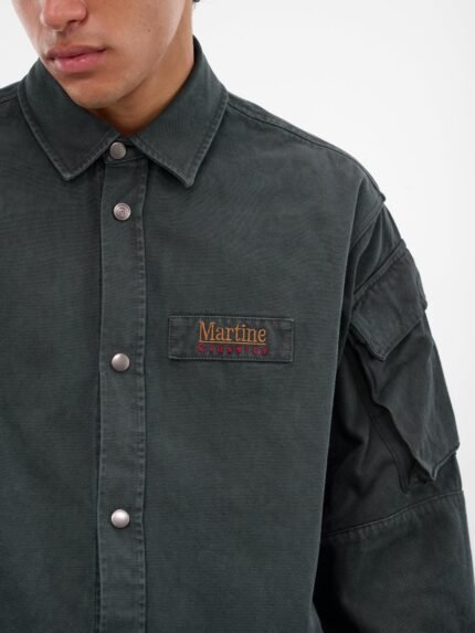 Green Cotton Utility Shirt