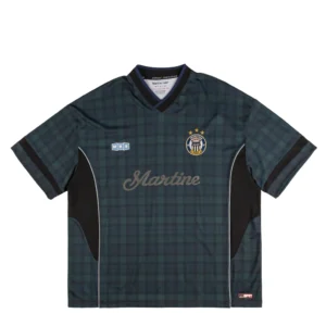 Martine Rose checkered football shirt Black Tartan