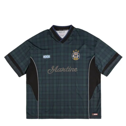 Martine Rose checkered football shirt Black Tartan