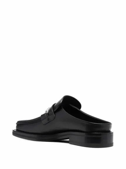 Martine Rose Square-Toe Leather Loafers