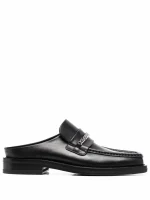 Martine Rose Square-Toe Leather Loafers