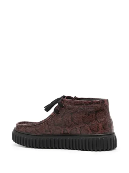 Martine Rose Snake-Print Leather Boots