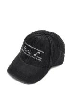 Martine Rose Embroidered-Logo Washed Denim Cap