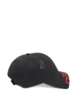 Martine Rose distressed logo baseball Black cap