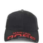 Martine Rose distressed logo baseball Black cap