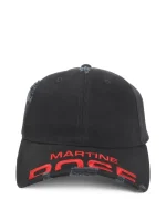 Martine Rose distressed logo baseball Black cap