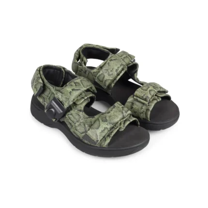 Martine Rose X Clarks Snakeskin-Embossed Leather-Down Women’s Sandals