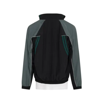 T-LINING TRACK JACKET in BLACK & TEAL