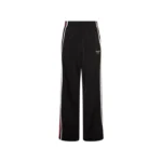 WIDE LEG TRACK PANT in BURGUNDY