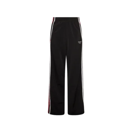 WIDE LEG TRACK PANT in BURGUNDY