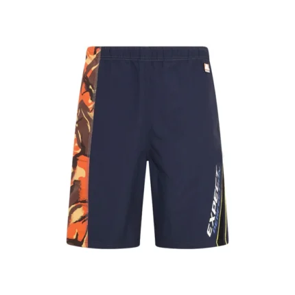 COLLAGE SWIM SHORTS in ORANGE & BLUE CAMO