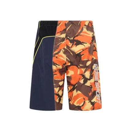 COLLAGE SWIM SHORTS in ORANGE & BLUE CAMO