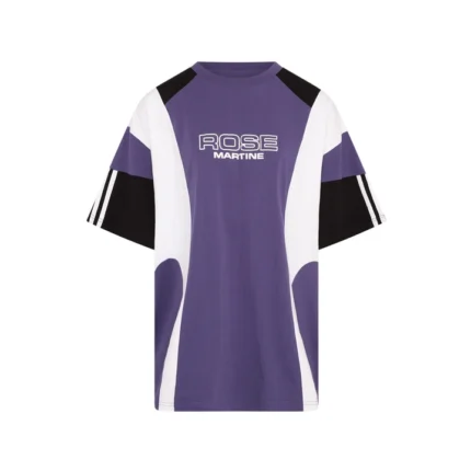 OVERSIZED PANELLED T-SHIRT in PURPLE