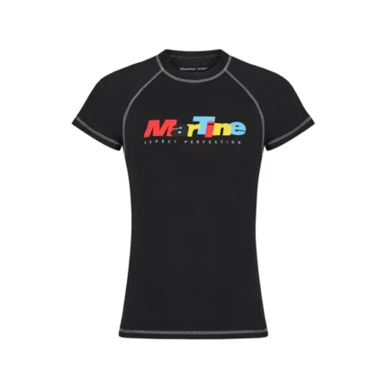 RAGLAN SHRUNKEN T-SHIRT in BLACK