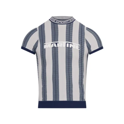 LOGO TIGHT T-SHIRT in BLUE & GREY