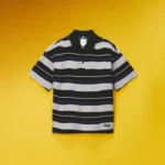 EGO S/S POLO SHIRT in GREY & BLACK STRIPE