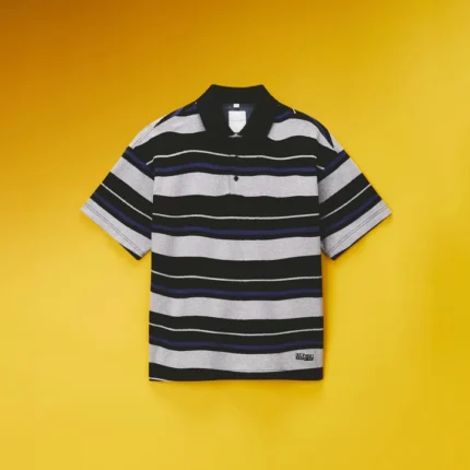 EGO S/S POLO SHIRT in GREY & BLACK STRIPE